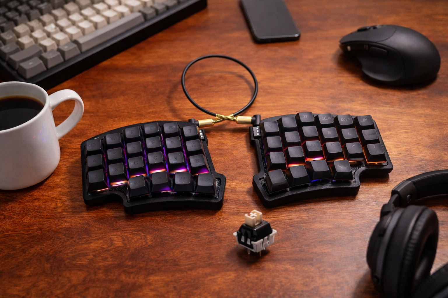 SW35 Split Ergonomic Keyboard | QMK/VIAL Hot-Swap RGB