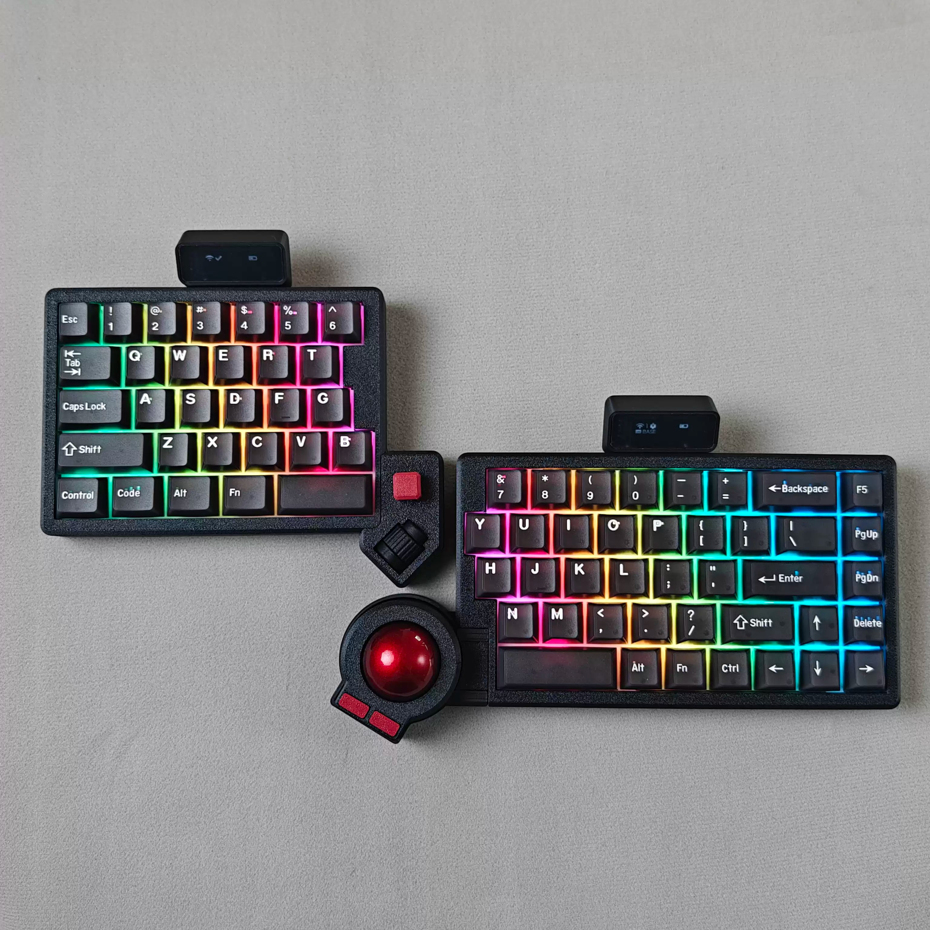 OffsetKey Wireless Split Trackball Keyboard Kit – Dual-Mode, Open-Source ZMK Firmware